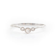 Vintage V-Shaped Diamond Ring