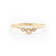 Vintage V-Shaped Diamond Ring