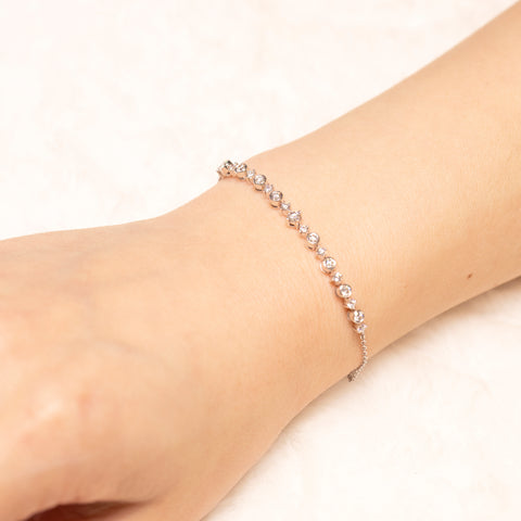 White Gold Bar Bracelet
