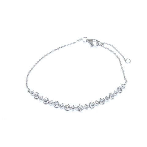 White Gold Bar Bracelet