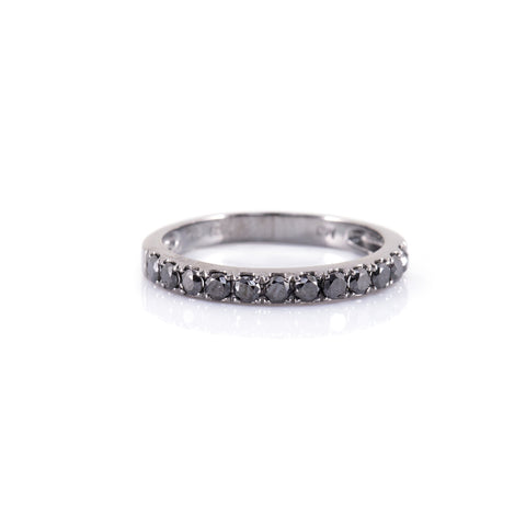 Half Eternity Black Diamond  Ring