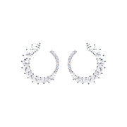 C-Shaped Diamond Earrings