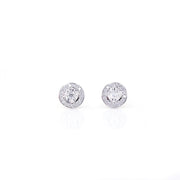 Classic Halo Diamond Earrings