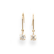Diamond Earrings with French Hook