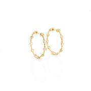 Diamond Medium Hoop Earrings