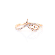 Leaf-Shaped Diamond Ring