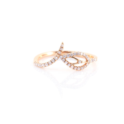 Leaf-Shaped Diamond Ring