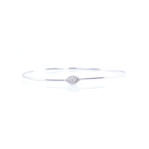 Marquise-Shaped Diamond Bangle