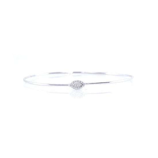 Marquise-Shaped Diamond Bangle