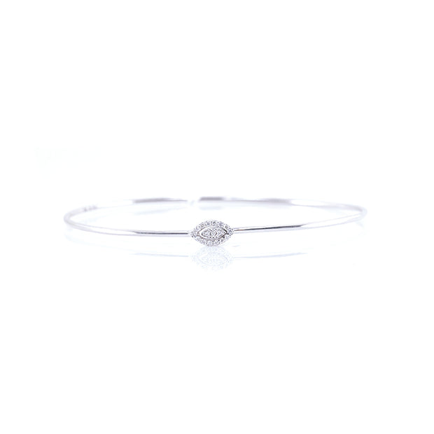 Marquise-Shaped Diamond Bangle