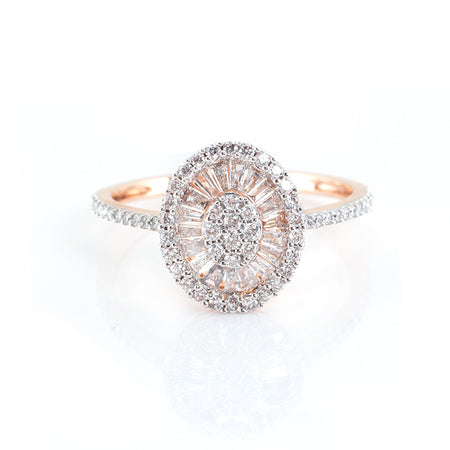 Oval-Shaped Diamond Ring