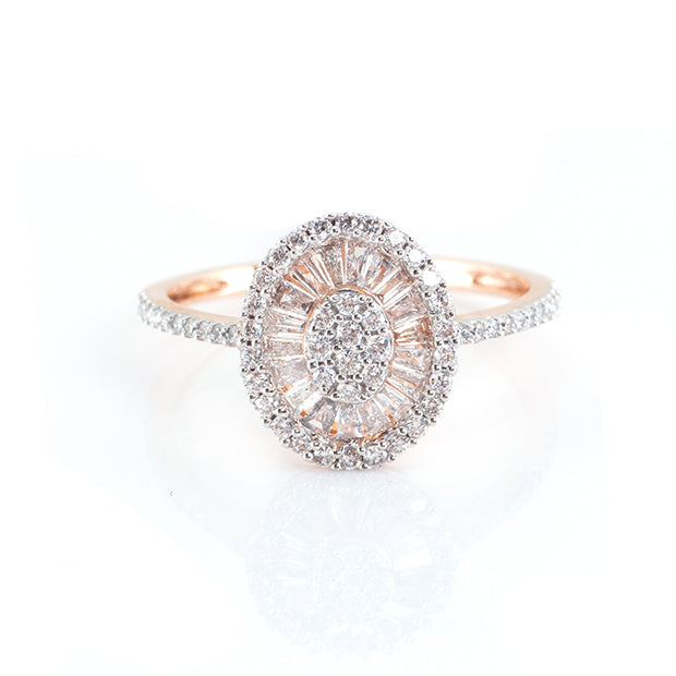 Oval-Shaped Diamond Ring