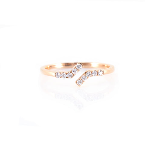 Parallel Diamond Ring