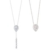 Pear-Shaped Diamond Necklace with Removable Pendant