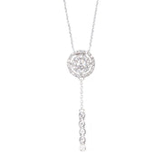 Round-Shaped Diamond Necklace with Removable Pendant