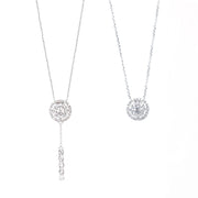 Round-Shaped Diamond Necklace with Removable Pendant