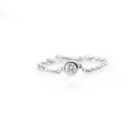Solitaire Diamond Chain Ring