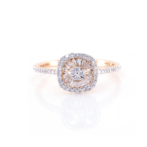 Square-Shaped Diamond Ring