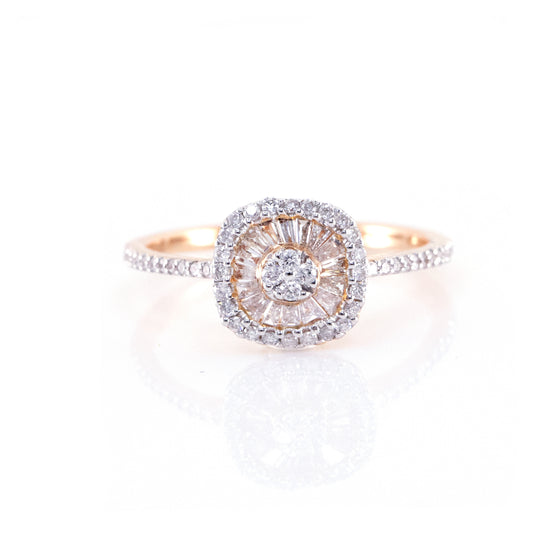 Square-Shaped Diamond Ring