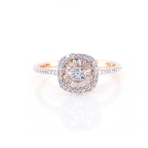 Square-Shaped Diamond Ring