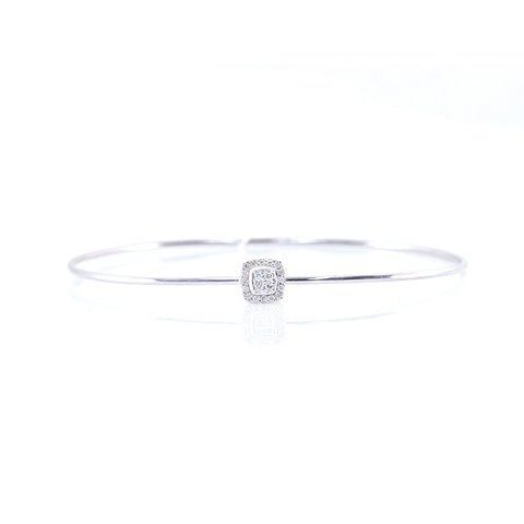 Square-Shaped Diamond Bangle