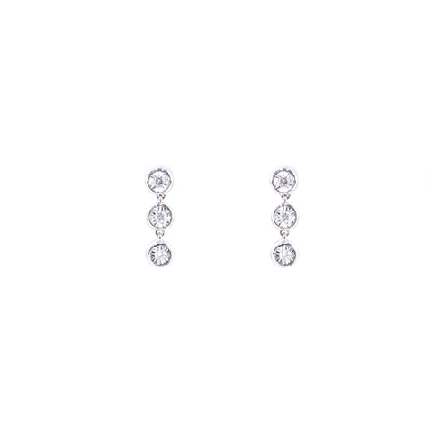 Trio Diamond Drop Earrings