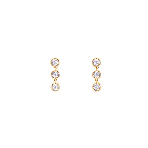 Trio Diamond Drop Earrings