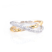 Twisted Cross Diamond Ring