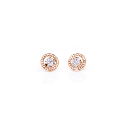 Two-Way Halo Diamond Earrings