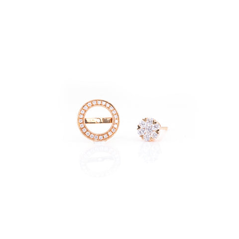 Two-Way Halo Diamond Earrings