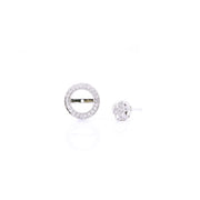 Two-Way Halo Diamond Earrings