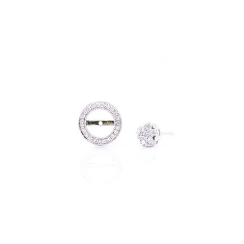 Two-Way Halo Diamond Earrings