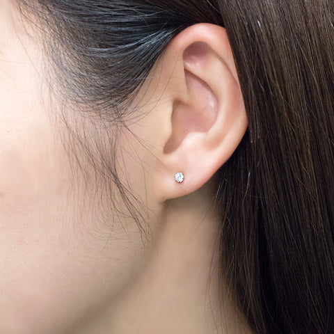 Solitaire Diamond Earrings