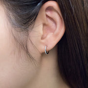 Diamond Lobe Earrings