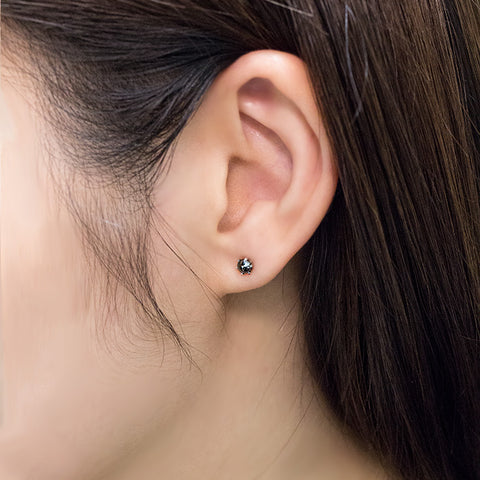 Black Diamond Stud Earrings