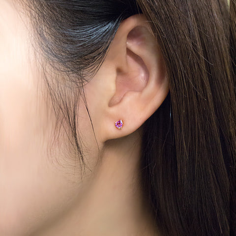 Heart In Pink Earrings