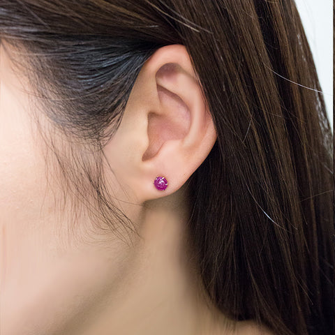 Ruby Stud Earrings