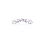 V-Shaped Half Eternity Ring