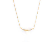 Water Pearl and Diamond Necklace