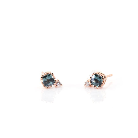 Cushion-Shaped Sapphire Earrings