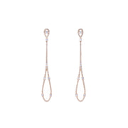 Water Drop-Shaped Diamond Drop Earrings