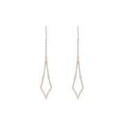 Diamond-Shaped Diamond Drop Earrings