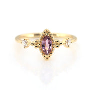 Marquise-Shaped Sapphire Ring