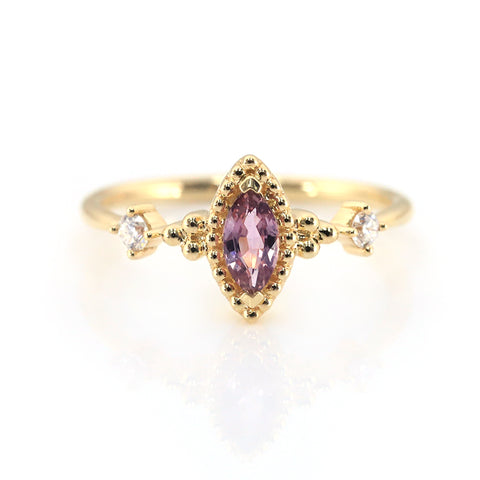 Marquise-Shaped Sapphire Ring