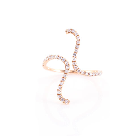Wavy Diamond Ring