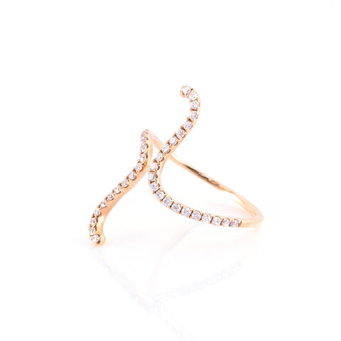 Wavy Diamond Ring