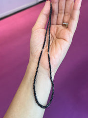 天然黑鑽925SV項鏈