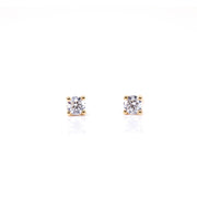 Four-Prong Solitaire Diamond Earrings