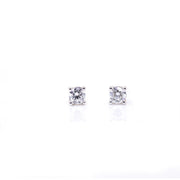Four-Prong Solitaire Diamond Earrings