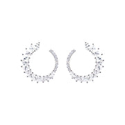 C-Shaped Diamond Earrings